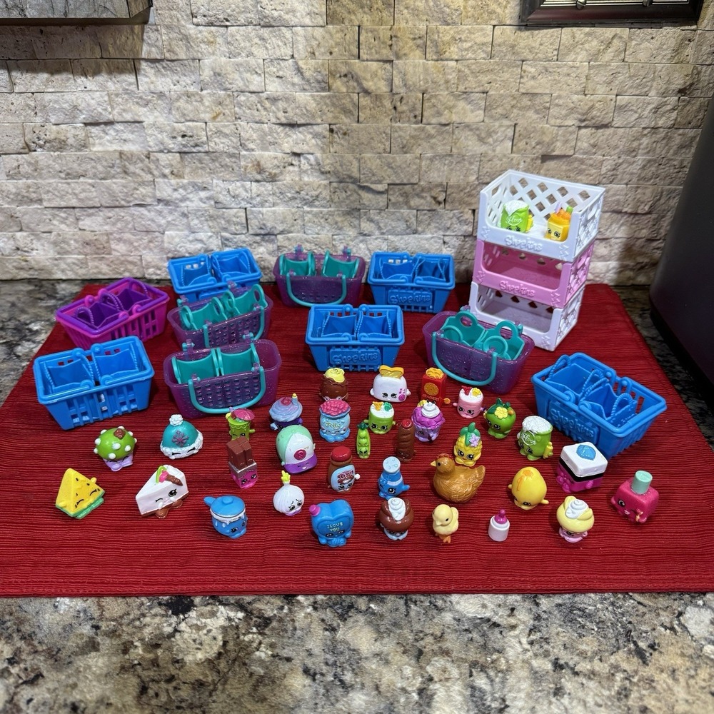 Shopkins Figures Shopping Baskets Bags Shopping Lists Some Rare Ultra Rare Lot